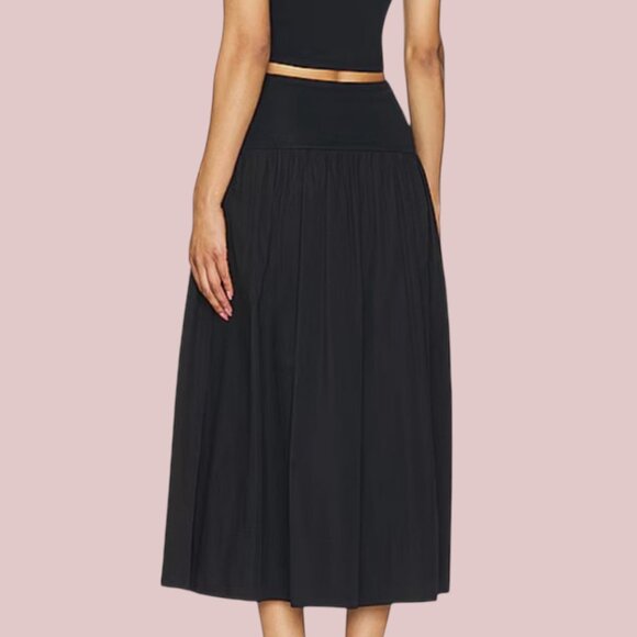 EUC Women's FREE PEOPLE x Free-est "Cooler in Capri" Skirt Black | Size L - Picture 3 of 9